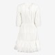 Dames jurk met ruches wit