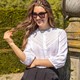 Dames blouse wit met kant