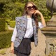 Dames gilet met grafisch design