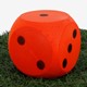 Dobbelsteen bal soft rood 16x16 cm