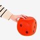 Dobbelsteen bal soft rood 16x16 cm