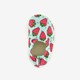 Kinder schoenen wit met aarbeien print