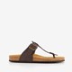 Heren bio teenslippers bruin