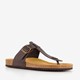 Heren bio teenslippers bruin
