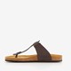 Heren bio teenslippers bruin
