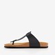 Heren bio teenslippers zwart