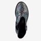 Leren meisjes western boots zwart metallic