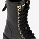 Leren meisjes veterboots zwart