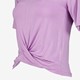 Dames cropped T-shirt paars