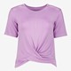 Dames cropped T-shirt paars
