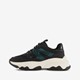 Dames dad sneakers zwart groen
