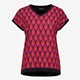Dames T-shirt rood met grafisch printje