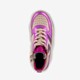 Hoge leren meisjes sneakers paars beige