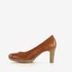 Leren dames pumps cognac