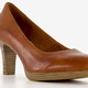Leren dames pumps cognac