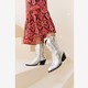 Dames western laarzen zilverkleurig
