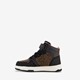 Hoge meisjes sneakers dierenprint zwart