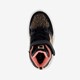 Hoge meisjes sneakers dierenprint zwart