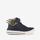 Hoge jongens sneakers blauw met smiley