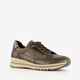 Leren dames sneakers brons beige