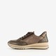 Leren dames sneakers brons beige