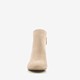 Dames enkellaarsjes met hak beige