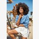 Wijde dames short wit