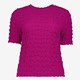 Dames T-shirt met structuur roze