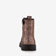 Meisjes veterboots metallic roze zwart