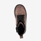 Meisjes veterboots metallic roze zwart