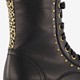 Zwartemeisjes veterboots met gouden studs