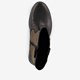 Leren meisjes western boots zwart goud