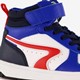 Hoge jongens sneakers blauw rood