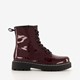 Lak dames veterboots Bordeauxrood