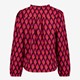 Dames blouse met grafisch print paars