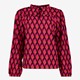 Dames blouse met grafisch print paars