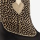 Meisjes enkellaarsjes cheetah print zwart