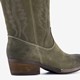 Suede dames western laarzen donkergroen
