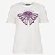 Dames T-shirt met vlinder wit