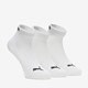 3 paar Quarter Plain sokken wit