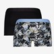 Heren boxershorts 2 pack zwart blauw