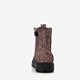 Metallic meisjes veterboots met stipjes