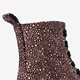 Metallic meisjes veterboots met stipjes