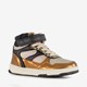 Hoge meisjes sneakers beige goud