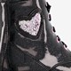 Meisjes lak veterboots zwart met glitters