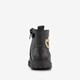Leren meisjes veterboots zwart met hartje