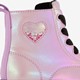 Meisjes veterboots paars met hartje