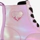 Meisjes veterboots paars met hartje