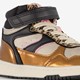 Hoge meisjes sneakers beige goud