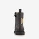 Leren meisjes veterboots zwart